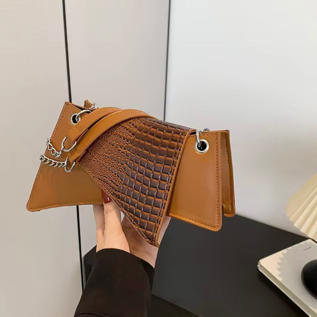 Sac Chaîne Riviera — Bandoulière PU Style Urbain Chic, De la Plage à la Terrasse