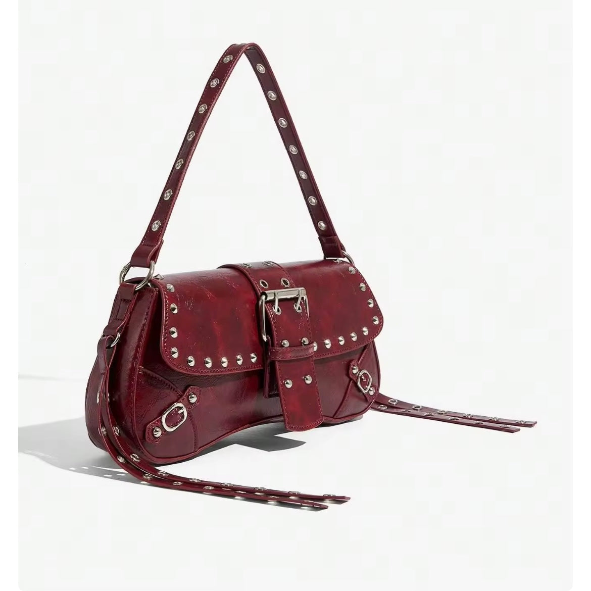 Sac Moto Punk à Rivets – Cuir PU Premium
