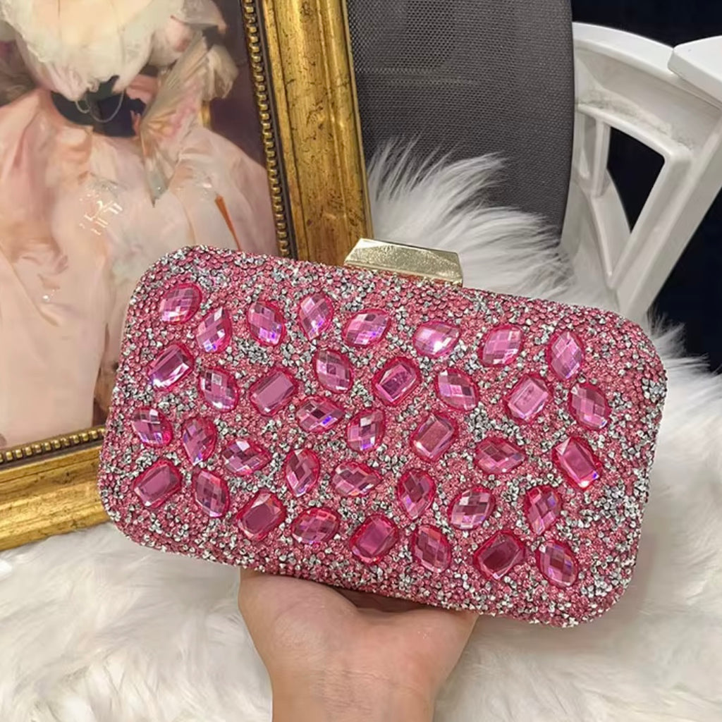 Sonnentasche – elegante Strass- und Kristall-Abendtasche