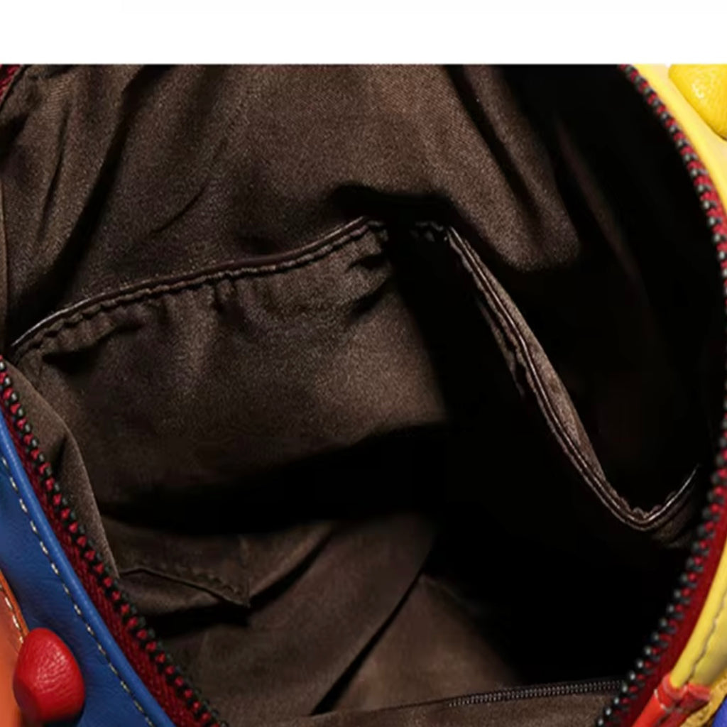 Riviera Rucksack — Echtes Leder, Großes Fassungsvermögen, Vintage-Bohemian-Stil