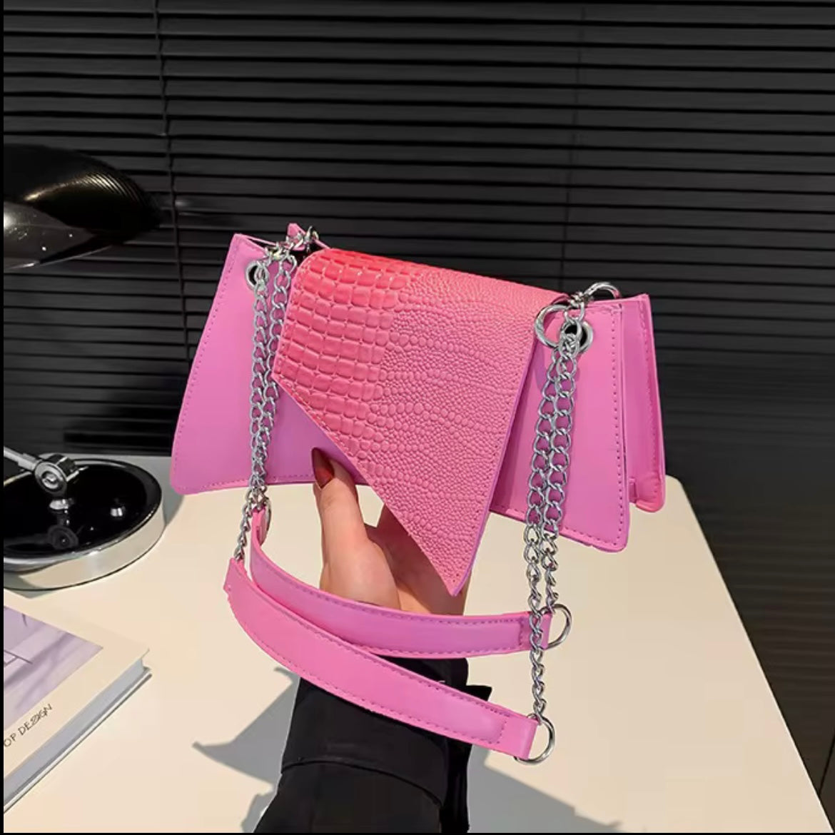 Sac Chaîne Riviera — Bandoulière PU Style Urbain Chic, De la Plage à la Terrasse
