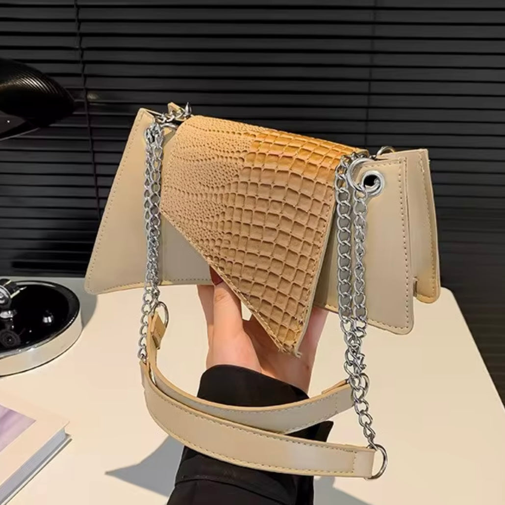 Sac Chaîne Riviera — Bandoulière PU Style Urbain Chic, De la Plage à la Terrasse