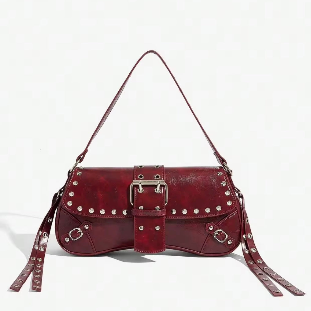 Sac Moto Punk à Rivets – Cuir PU Premium