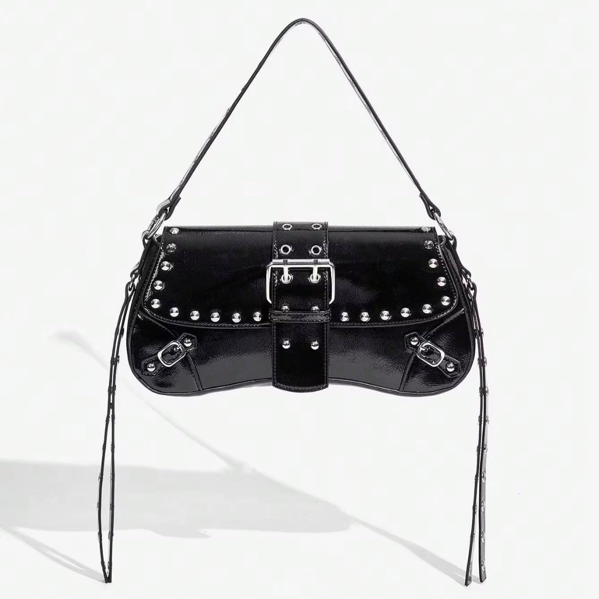 Sac Moto Punk à Rivets – Cuir PU Premium