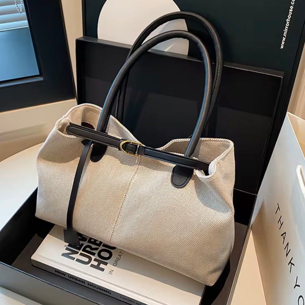 Sac Toile Capri — Bandoulière Vintage Grande Capacité, L'Allure Bohème du Quotidien