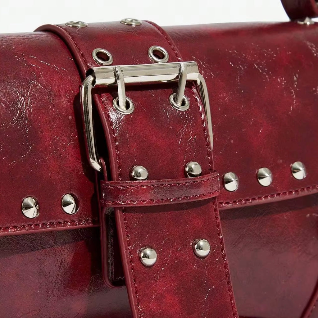 Sac Moto Punk à Rivets – Cuir PU Premium