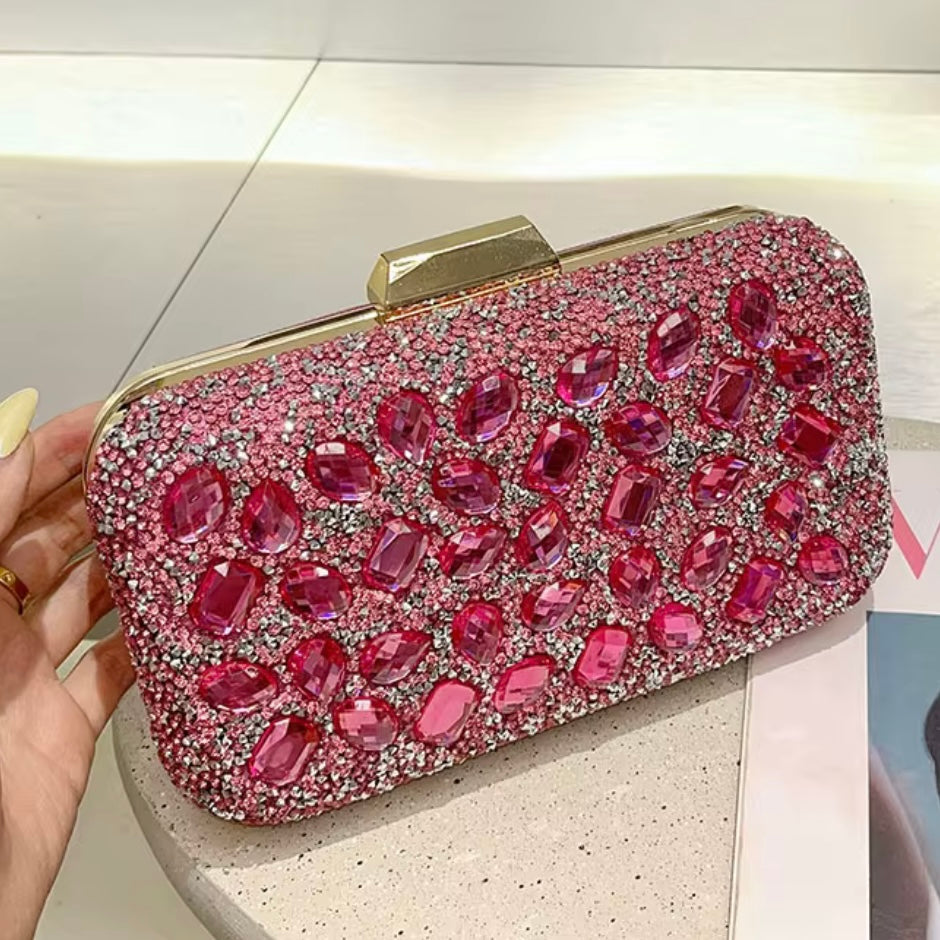 Sonnentasche – elegante Strass- und Kristall-Abendtasche