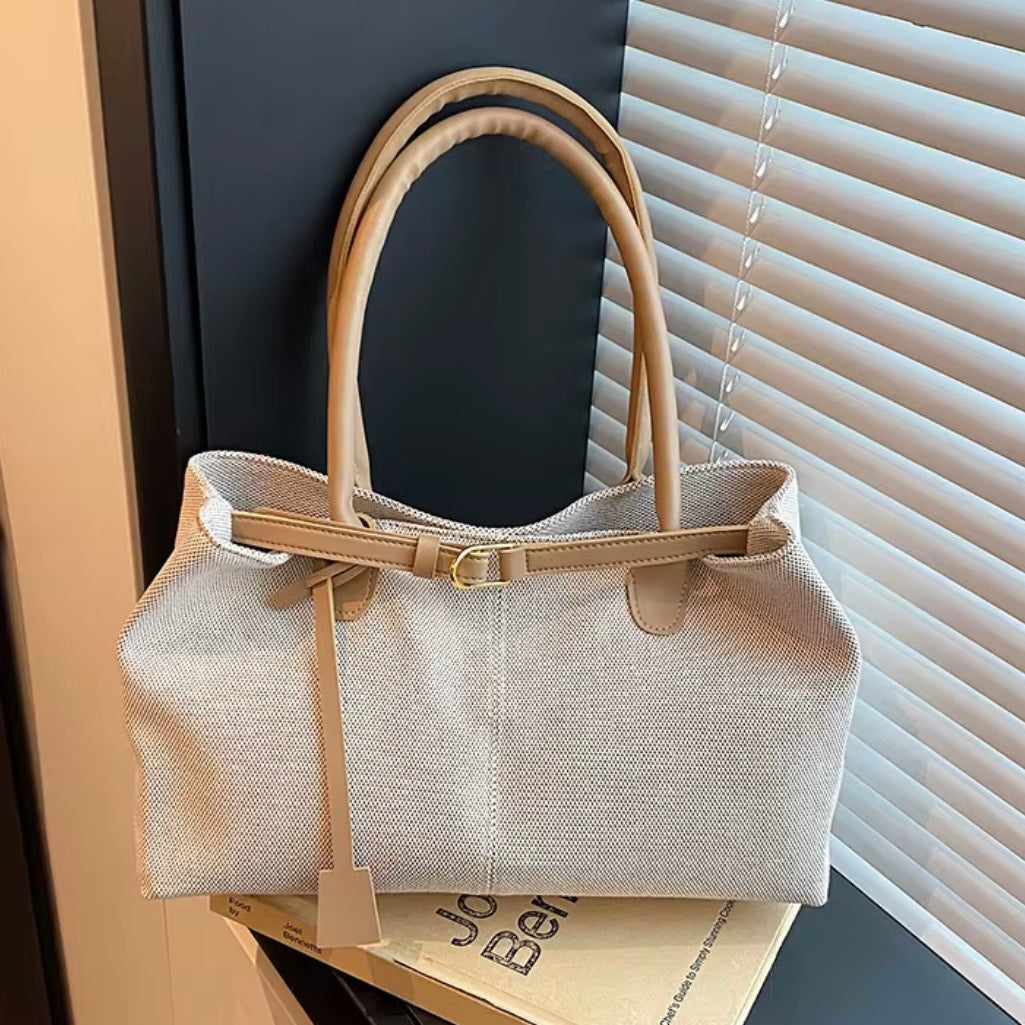 Sac Toile Capri — Bandoulière Vintage Grande Capacité, L'Allure Bohème du Quotidien