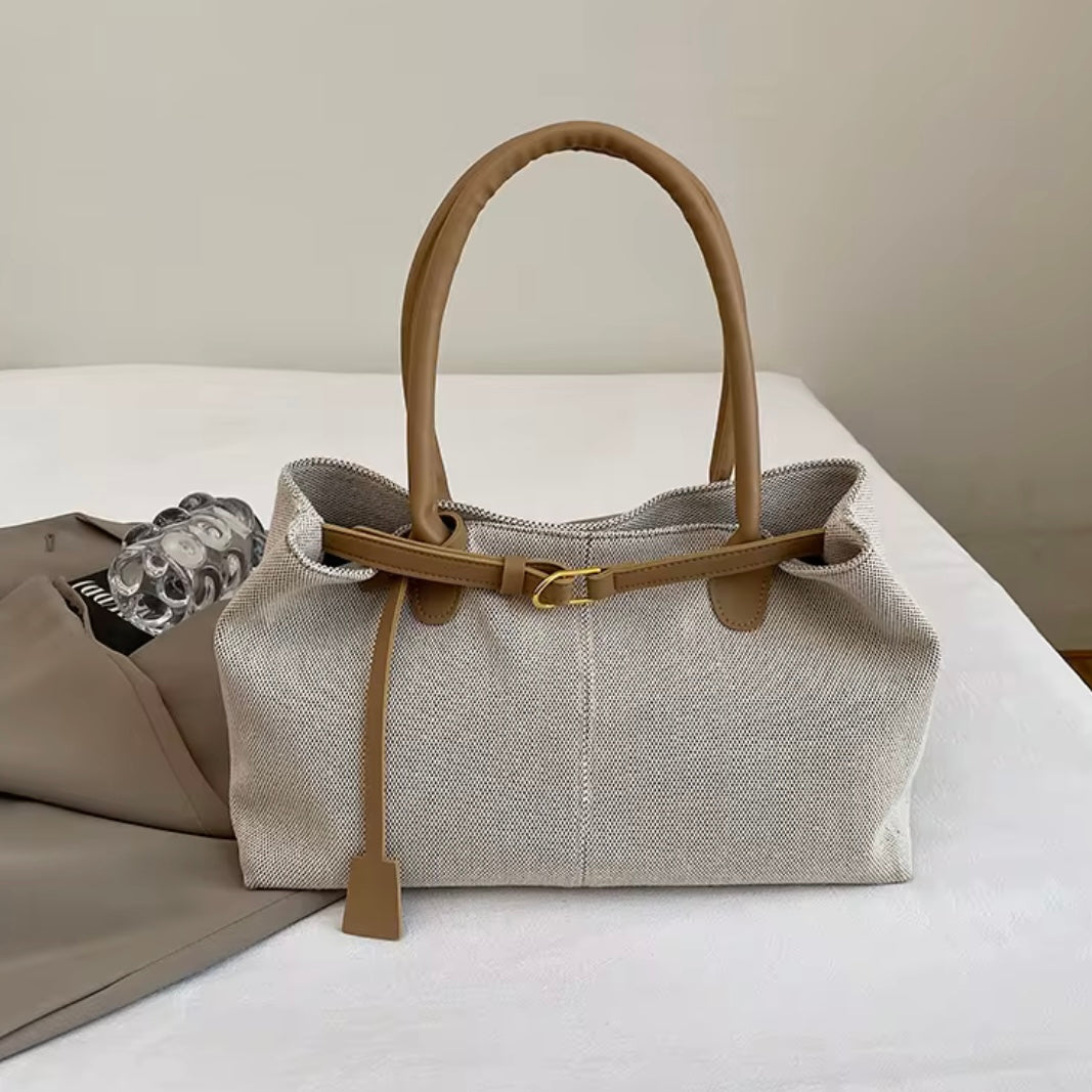 Sac Toile Capri — Bandoulière Vintage Grande Capacité, L'Allure Bohème du Quotidien